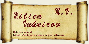 Milica Vukmirov vizit kartica